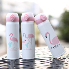 Flamingo Theme Fashion - Botella de agua de acero inoxidable